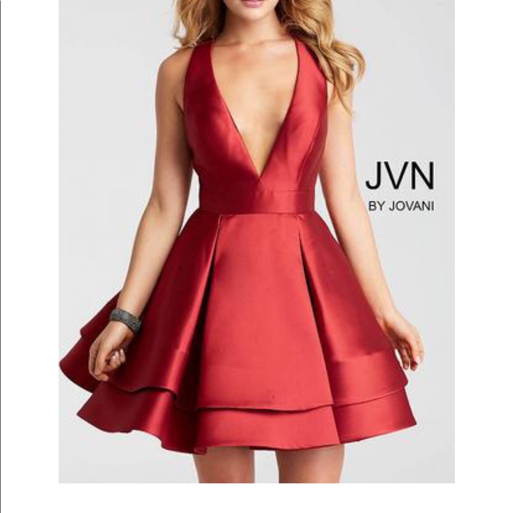 Jovani red homecoming halter dress NEW 4 short 55413